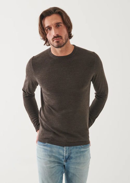 PATRICK ASSARAF EXTRA-FINE MERINO CREWNECK P114C05