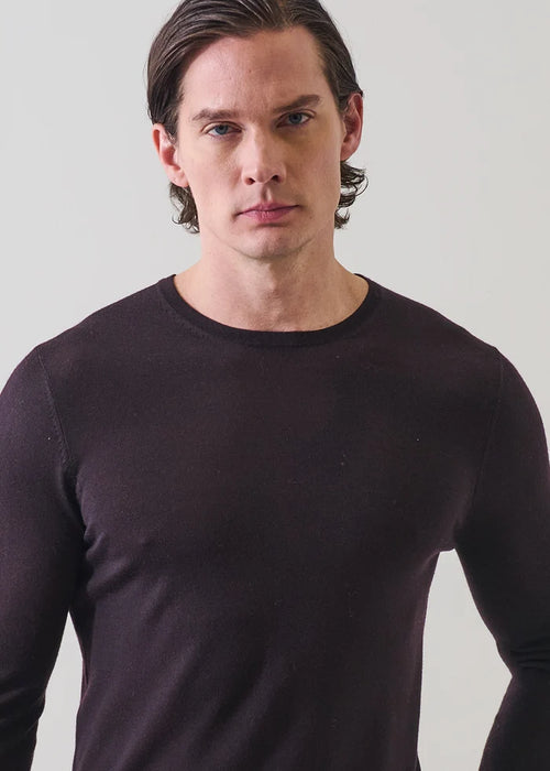 Patrick Assaraf Long Sleeves Extra Fine Merino Crewneck Sweater