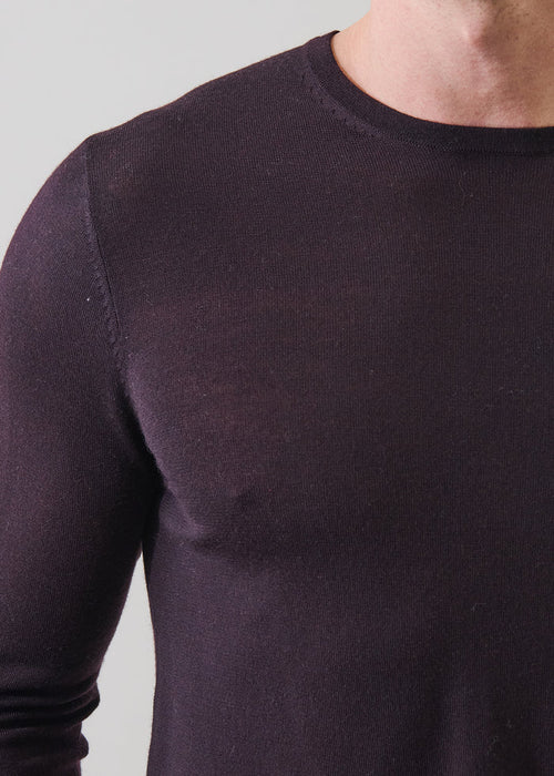 Patrick Assaraf Long Sleeves Extra Fine Merino Crewneck Sweater