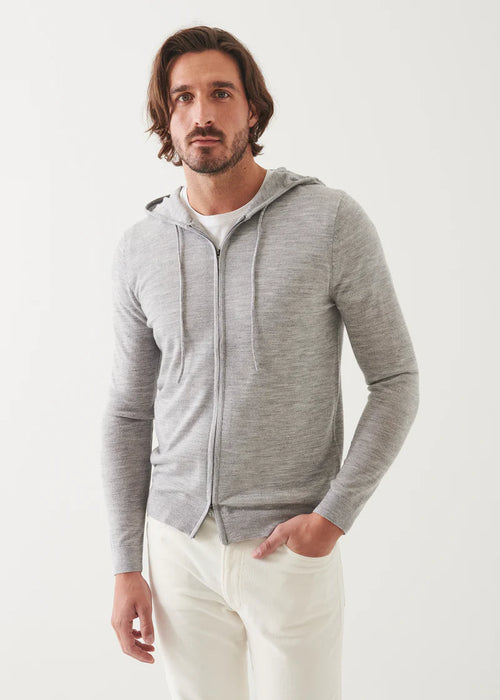 PATRICK ASSARAF EXTRA-FINE MERINO FULL ZIP HOODIE P114H01