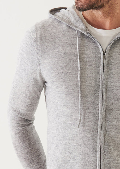 PATRICK ASSARAF EXTRA-FINE MERINO FULL ZIP HOODIE P114H01