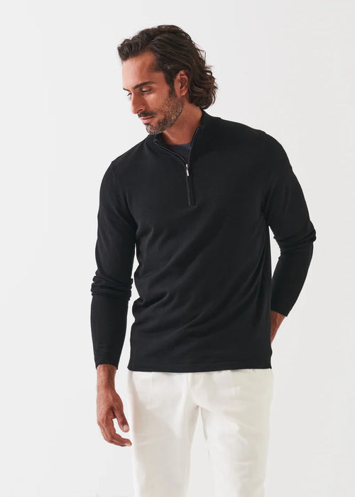 PATRICK ASSARAF EXTRA-FINE MERINO QUARTER ZIP