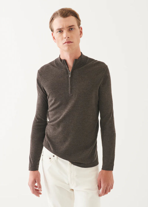 PATRICK ASSARAF EXTRA-FINE MERINO QUARTER ZIP