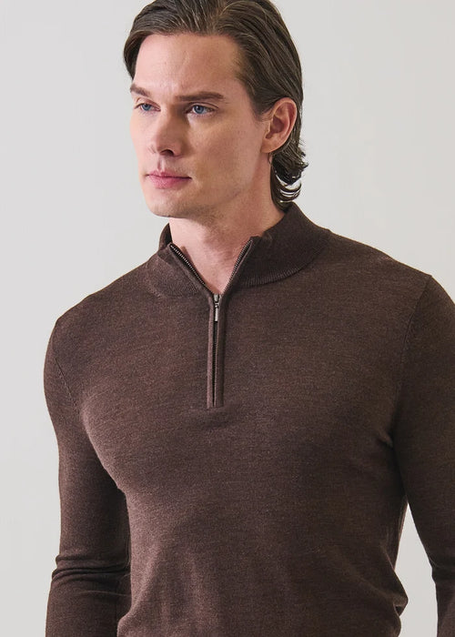Patrick Assaraf Extra-Fine Merino Quarter Zip