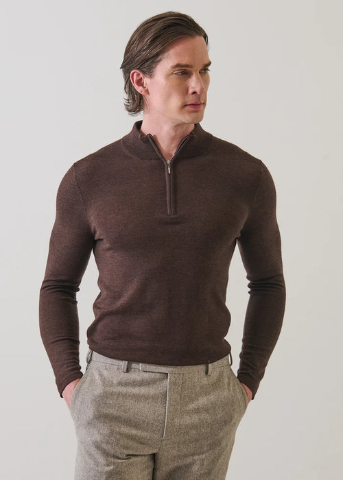 Patrick Assaraf Extra-Fine Merino Quarter Zip