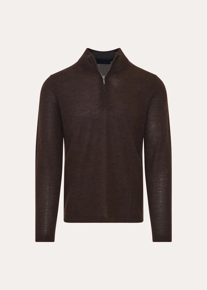 Patrick Assaraf Extra-Fine Merino Quarter Zip