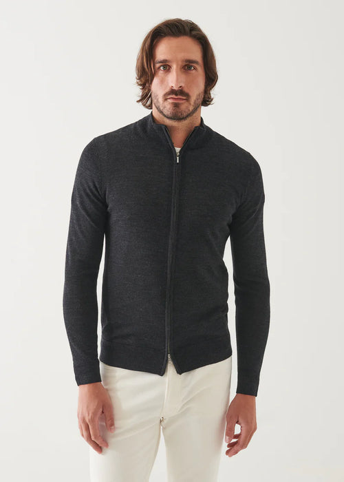 PATRICK ASSARAF EXTRA-FINE MERINO FULL ZIP