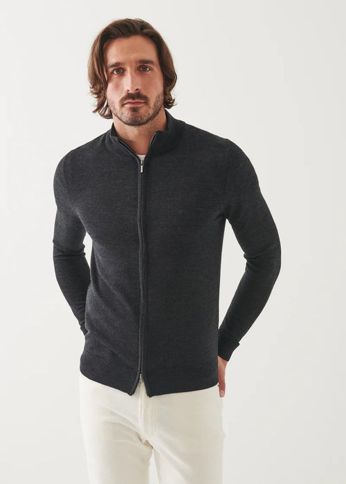 PATRICK ASSARAF EXTRA-FINE MERINO FULL ZIP