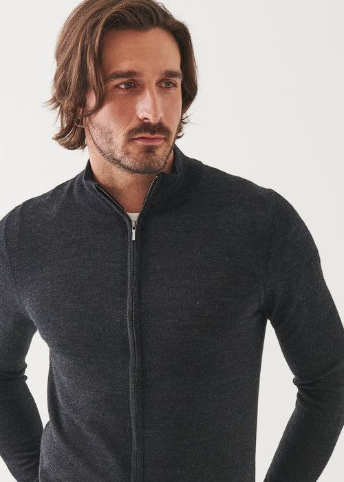 PATRICK ASSARAF EXTRA-FINE MERINO FULL ZIP