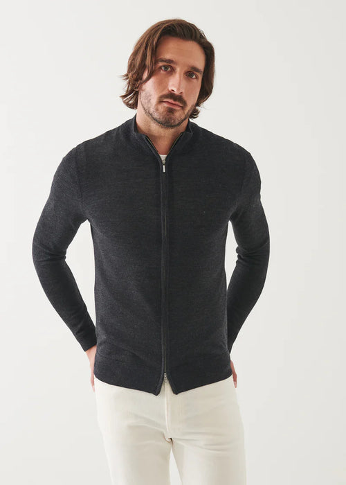 PATRICK ASSARAF EXTRA-FINE MERINO FULL ZIP