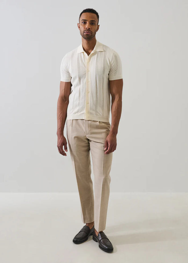 PATRICK ASSARAF COTTON CASHMERE KNIT SHIRT