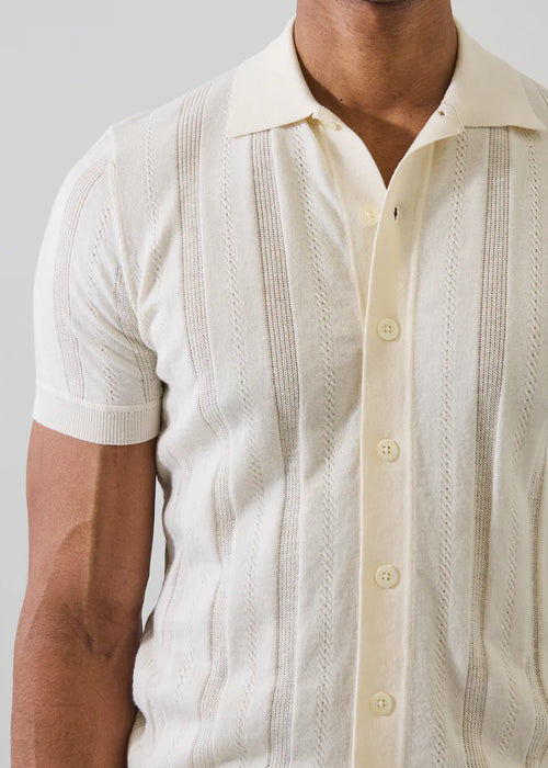 PATRICK ASSARAF COTTON CASHMERE KNIT SHIRT