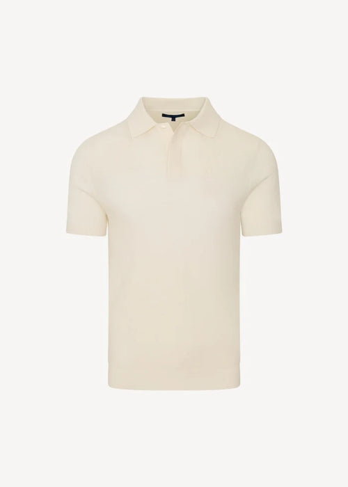Patrick Assaraf Cotton-Silk Blend Textured Knit Polo