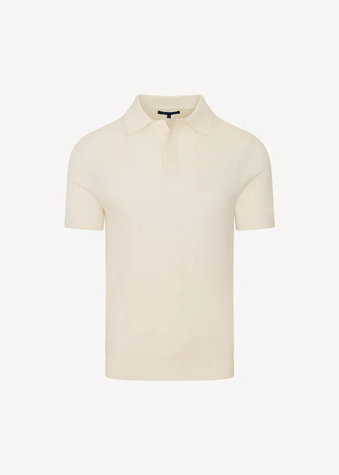 Patrick Assaraf Cotton-Silk Blend Textured Knit Polo