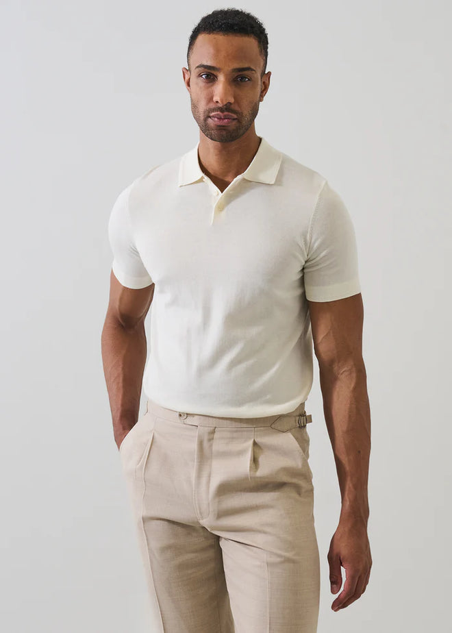Patrick Assaraf Cotton-Cupro Knit Polo