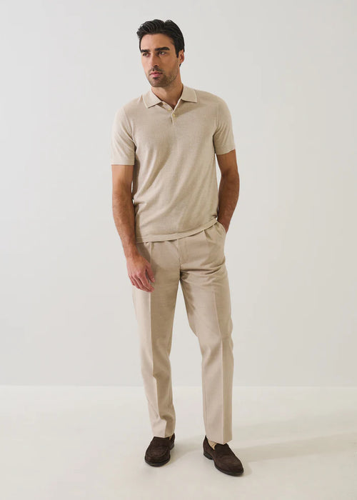 PATRICK ASSARAF COTTON-CUPRO TIPPED POLO