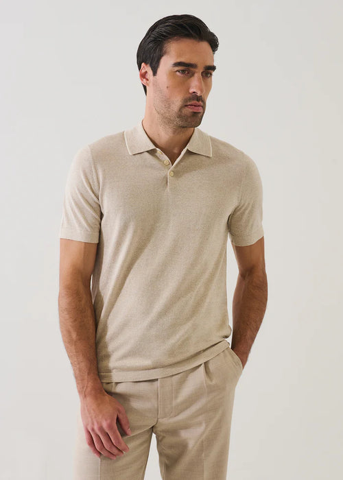 PATRICK ASSARAF COTTON-CUPRO TIPPED POLO