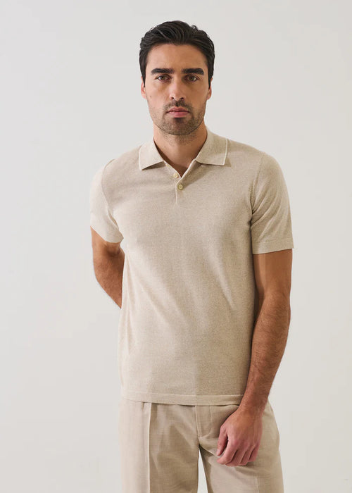PATRICK ASSARAF COTTON-CUPRO TIPPED POLO