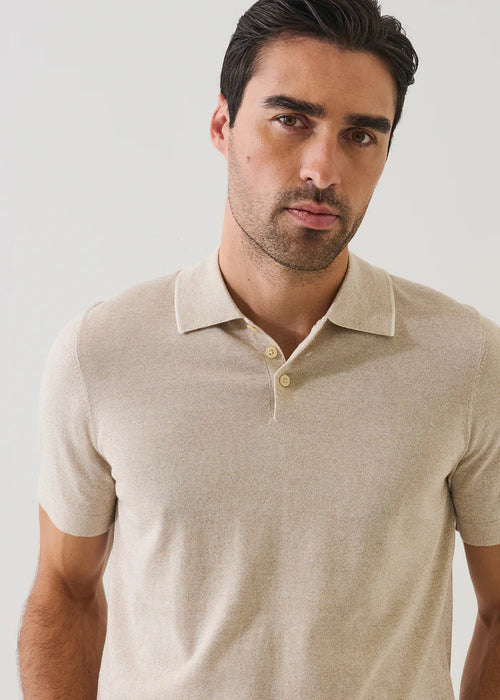PATRICK ASSARAF COTTON-CUPRO TIPPED POLO