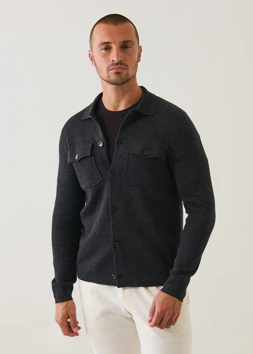 PATRICK ASSARAF DOUBLE FACE MERINO  UTILITY JACKET