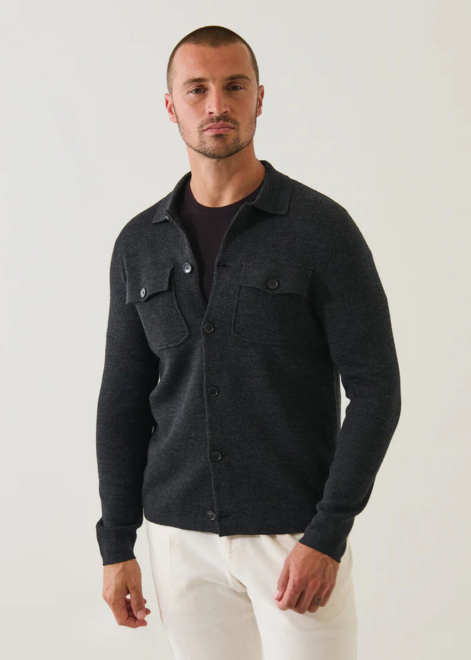 PATRICK ASSARAF DOUBLE FACE MERINO  UTILITY JACKET