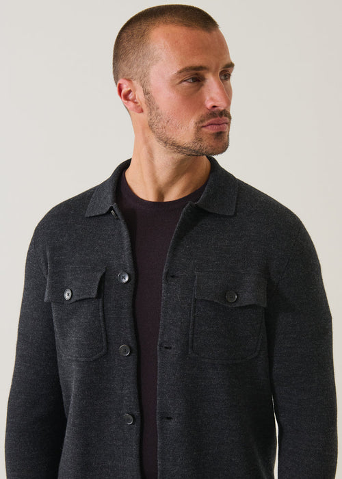 PATRICK ASSARAF DOUBLE FACE MERINO  UTILITY JACKET