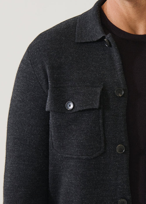 PATRICK ASSARAF DOUBLE FACE MERINO  UTILITY JACKET