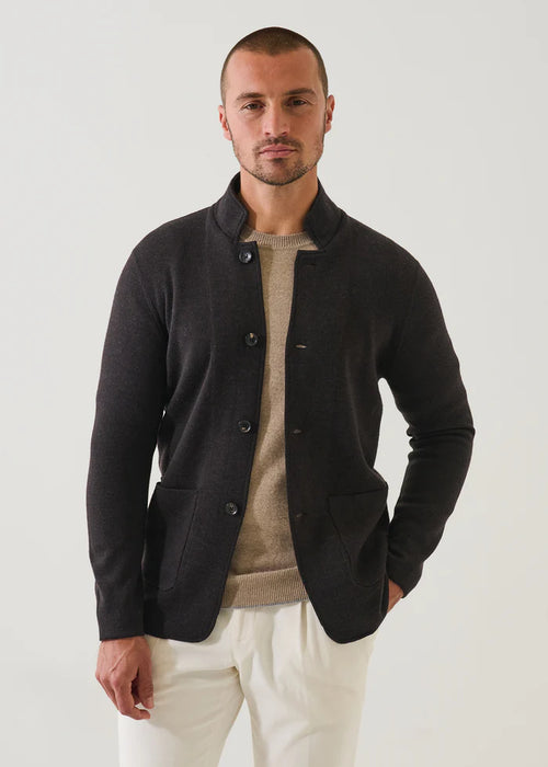 PATRICK ASSARAF DOUBLE FACE MERINO BUTTON FRONT JACKET