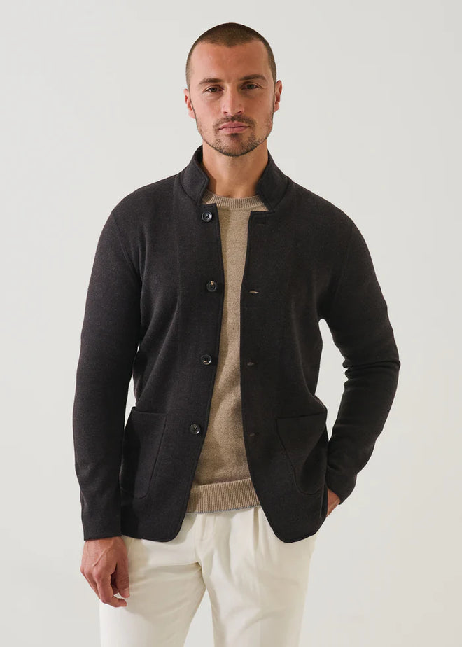 PATRICK ASSARAF DOUBLE FACE MERINO BUTTON FRONT JACKET