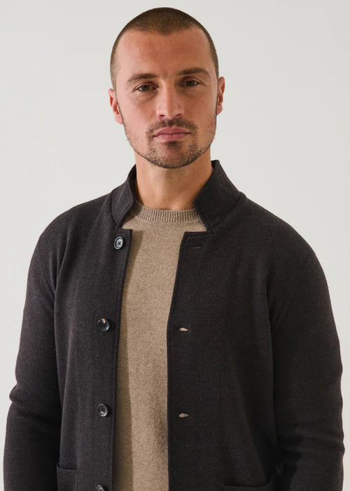 PATRICK ASSARAF DOUBLE FACE MERINO BUTTON FRONT JACKET