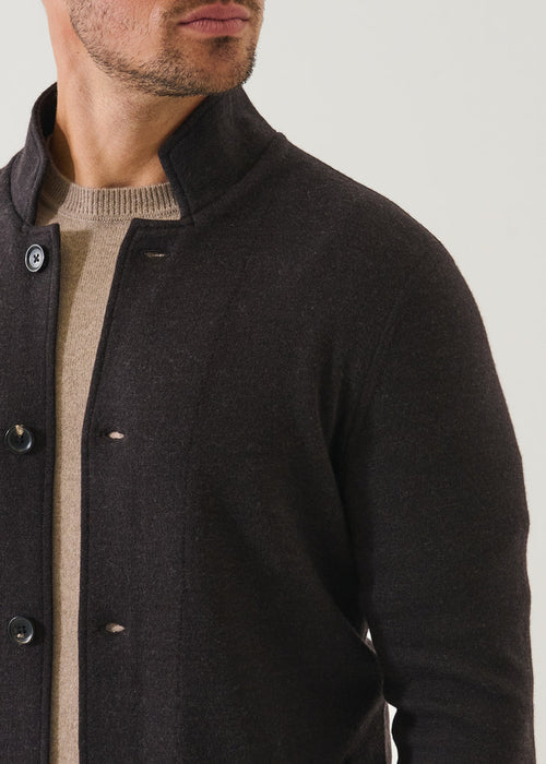 PATRICK ASSARAF DOUBLE FACE MERINO BUTTON FRONT JACKET
