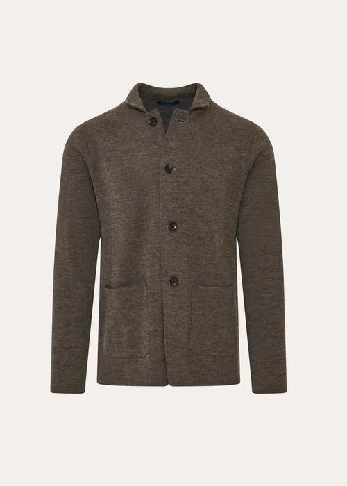 Patrick Assaraf Double Face Merino Button Front Jacket