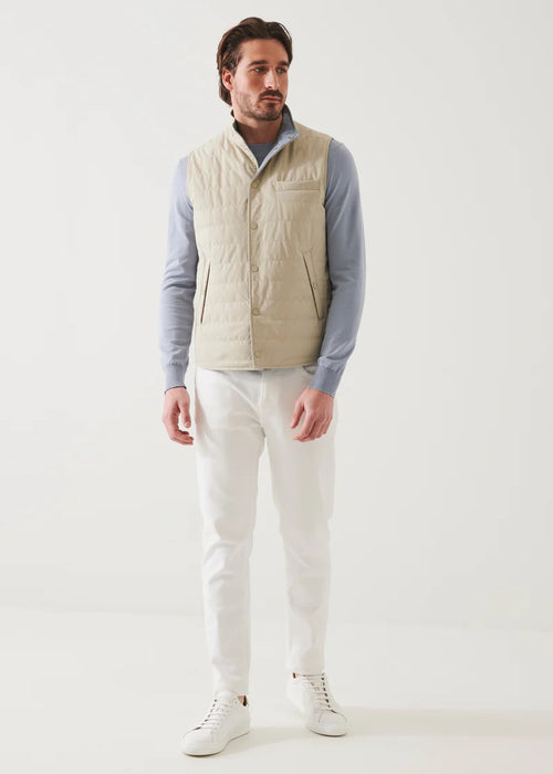 PATRICK ASSARAF ITALIAN NYLON QUILTED VEST