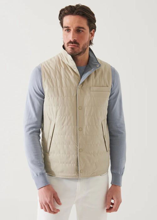 PATRICK ASSARAF ITALIAN NYLON QUILTED VEST