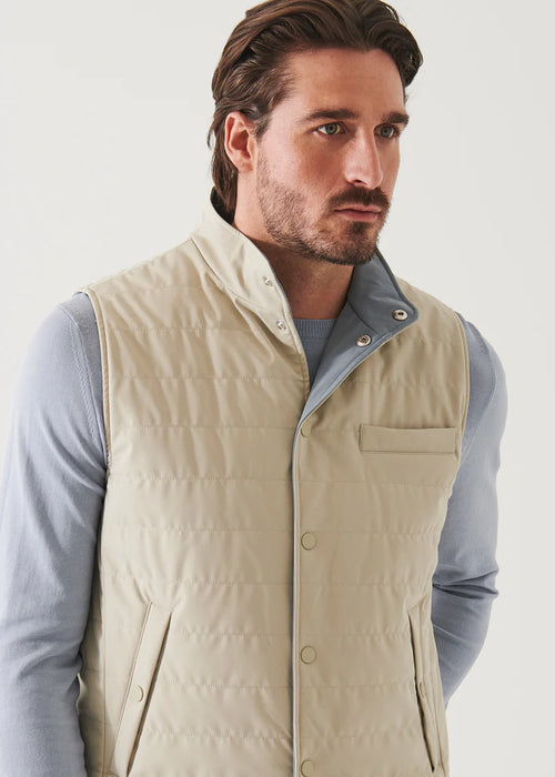 PATRICK ASSARAF ITALIAN NYLON QUILTED VEST