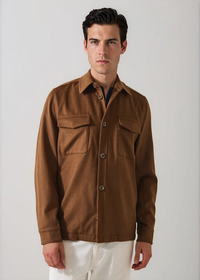 Patrick Assaraf Wool Silk Utility Jacket