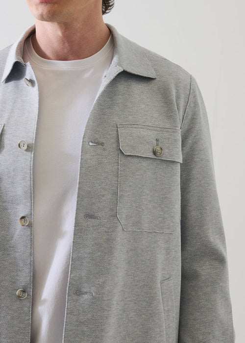 Patrick Assaraf Textured Knit Shirt Jacket