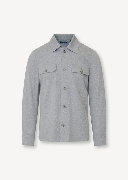 Patrick Assaraf Textured Knit Shirt Jacket