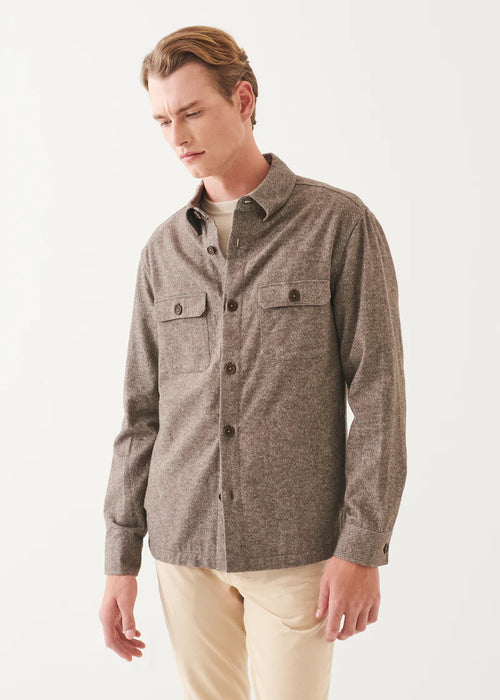 PATRICK ASSARAF COTTON SHIRT JACKET