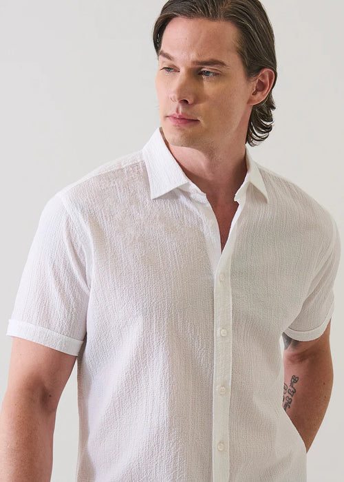Patrick Assaraf Seersucker Cotton Stretch Shirt