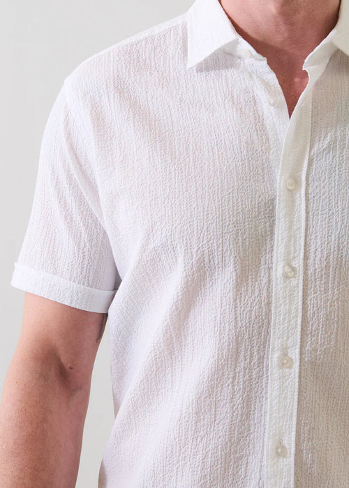Patrick Assaraf Seersucker Cotton Stretch Shirt