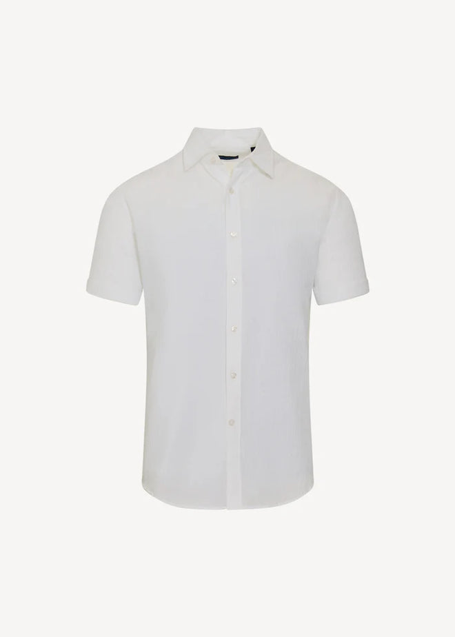 Patrick Assaraf Seersucker Cotton Stretch Shirt