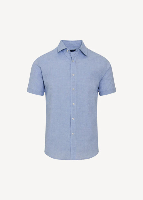Patrick Assaraf Seersucker Cotton Stretch Shirt