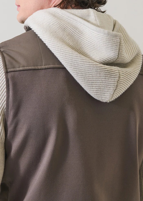 Patrick Assaraf Grid Quilted Filled Nylon Zip Vest
