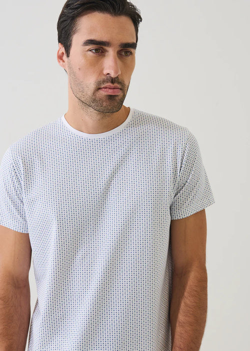 Patrick Assaraf Stretch Micro Print T-Shirt