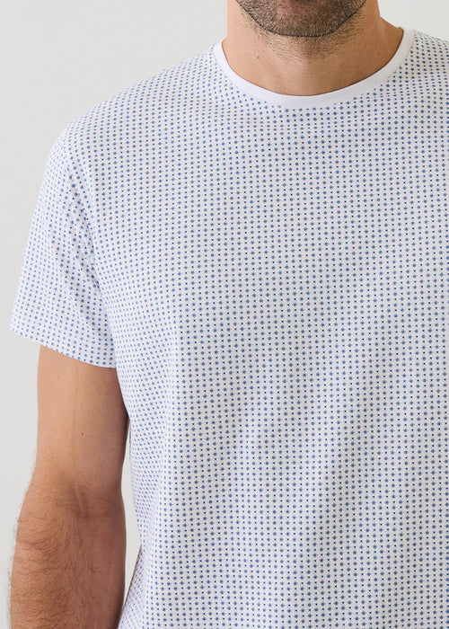 Patrick Assaraf Stretch Micro Print T-Shirt