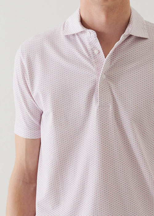 PATRICK ASSARAF PIMA COTTON PRINTED POLO