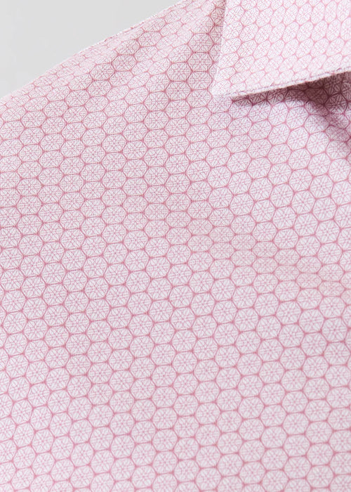 Patrick Assaraf Pima Cotton Stretch Micro Geometric Print Polo