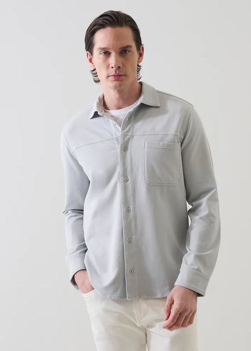 Patrick Assaraf Pima Cotton French Terry Vintage Wash Overshirt