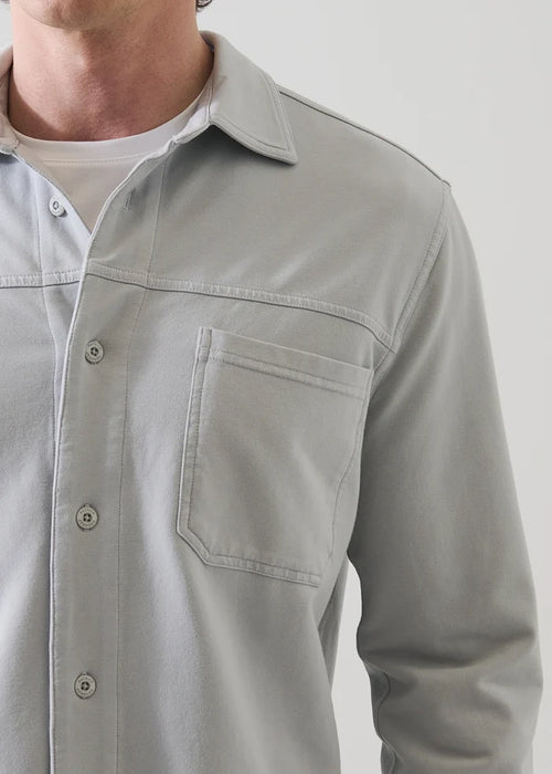 Patrick Assaraf Pima Cotton French Terry Vintage Wash Overshirt